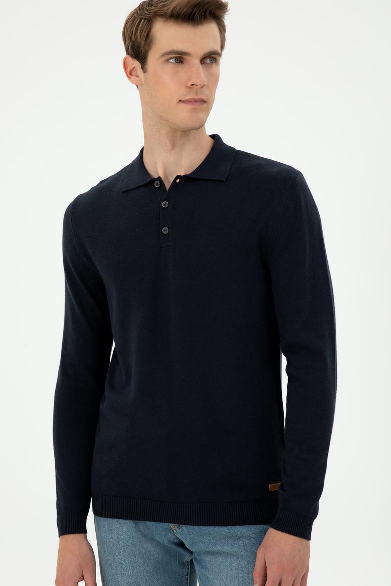 Erkek Lacivert Basic Kazak - 50294739019