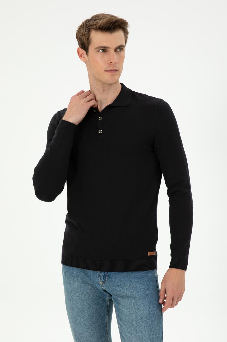 Erkek Siyah Basic Kazak