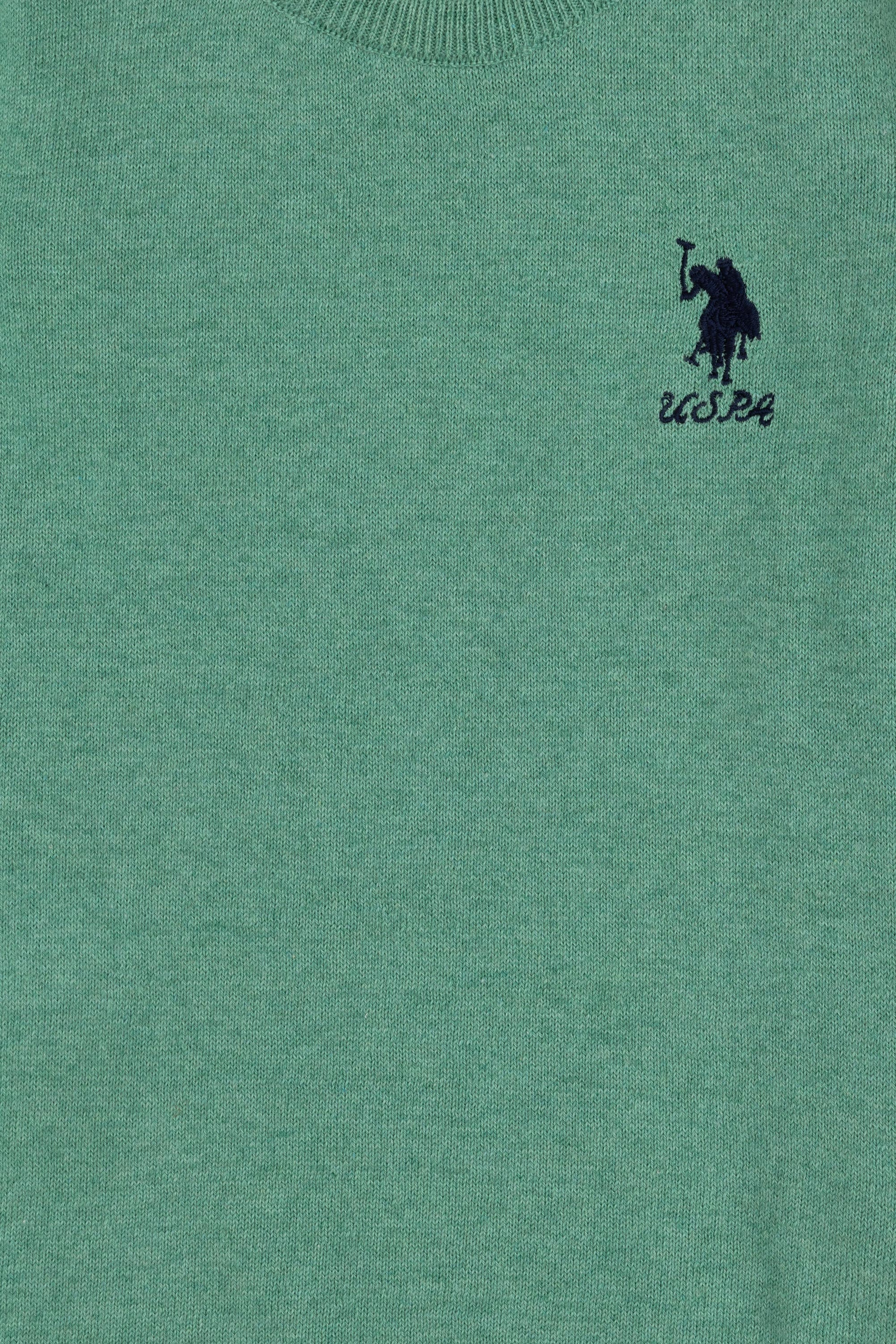 Kız Çocuk Mint Bisiklet Yaka Basic Kazak - Image 3