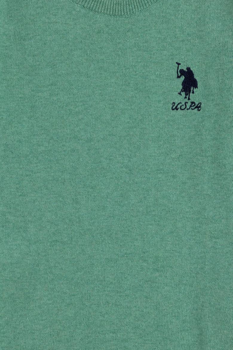 Kız Çocuk Mint Bisiklet Yaka Basic Kazak - 50293586040