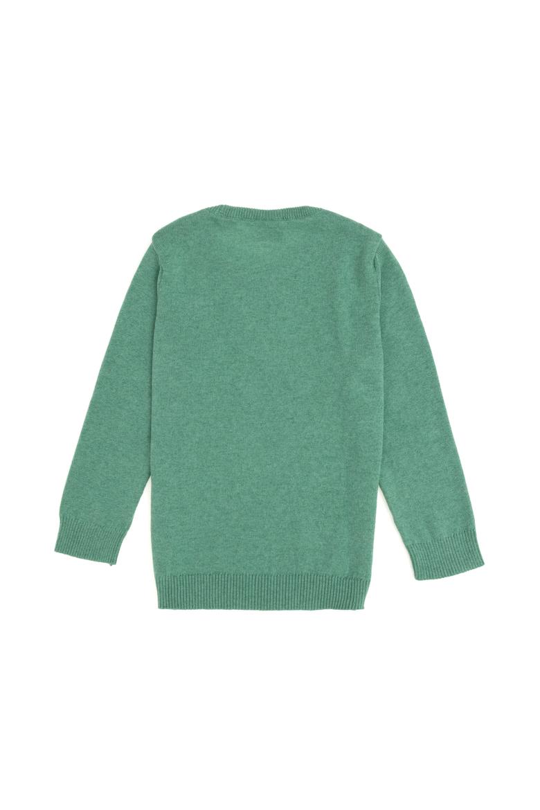 Kız Çocuk Mint Bisiklet Yaka Basic Kazak - 50293586040