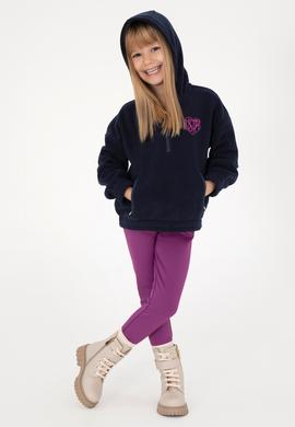 Kız Çocuk Lacivert Yarım Fermuarlı Polar Sweatshirt - 50296287009