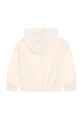 Kız Çocuk Krem Yarım Fermuarlı Polar Sweatshirt - 50296287014