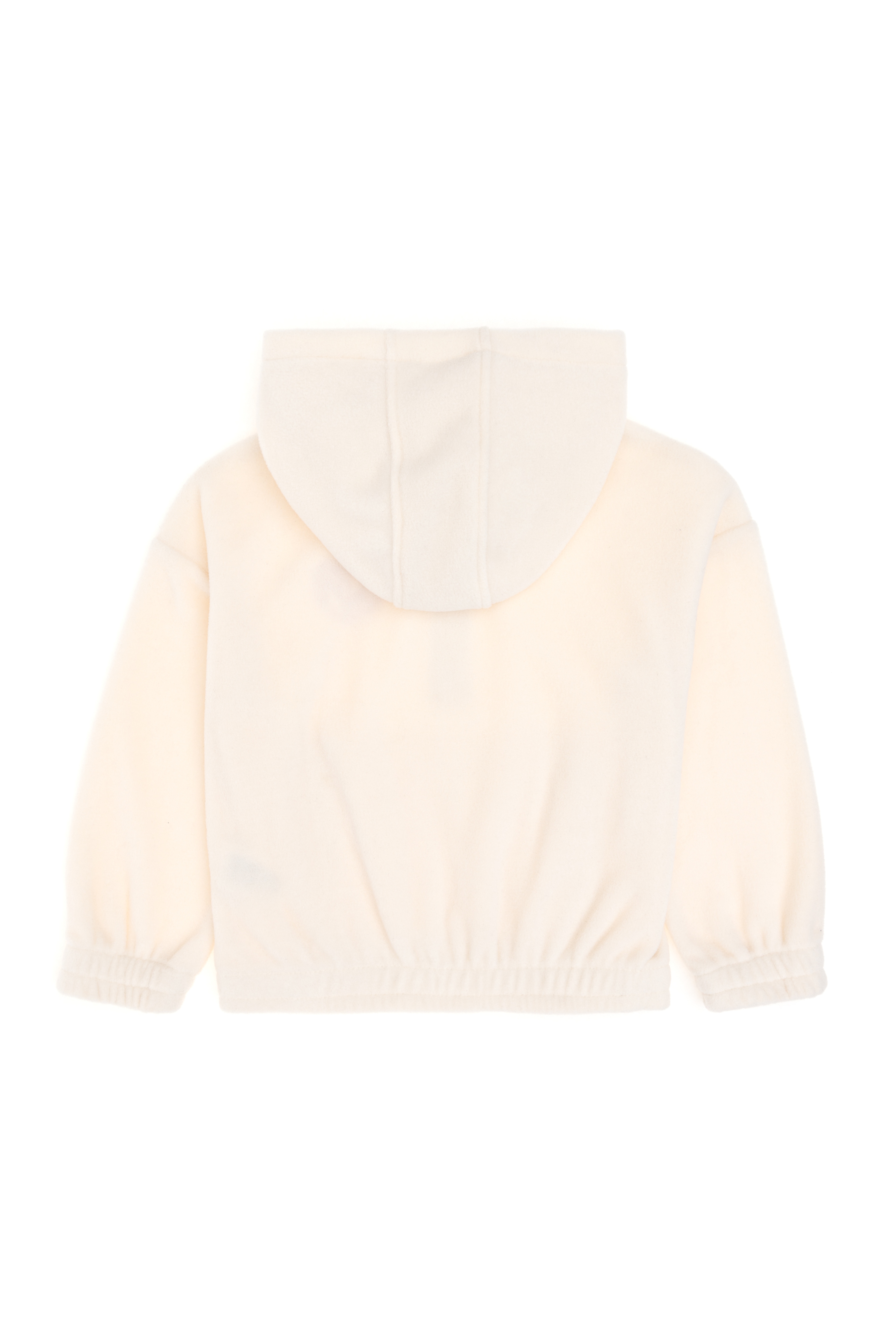 Kız Çocuk Krem Yarım Fermuarlı Polar Sweatshirt - Image 5