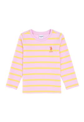 Kız Çocuk Pembe Bisiklet Yaka Sweatshirt - 50296376028