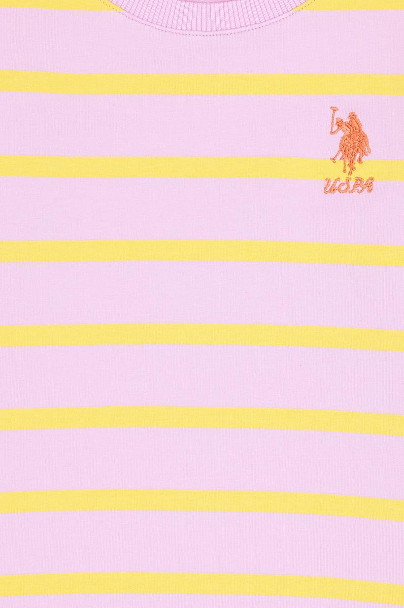 Kız Çocuk Pembe Bisiklet Yaka Sweatshirt