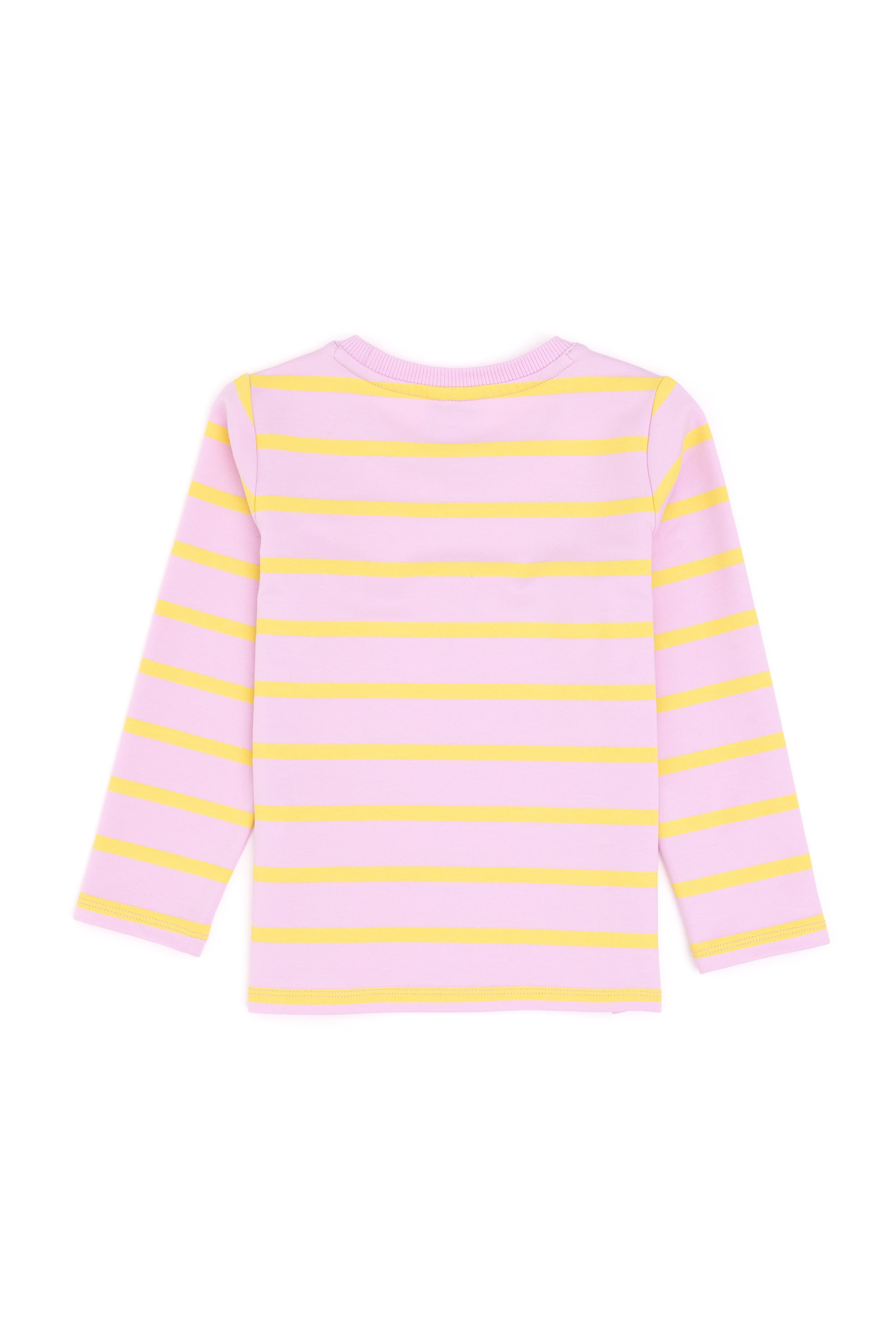 Kız Çocuk Pembe Bisiklet Yaka Sweatshirt - Image 4