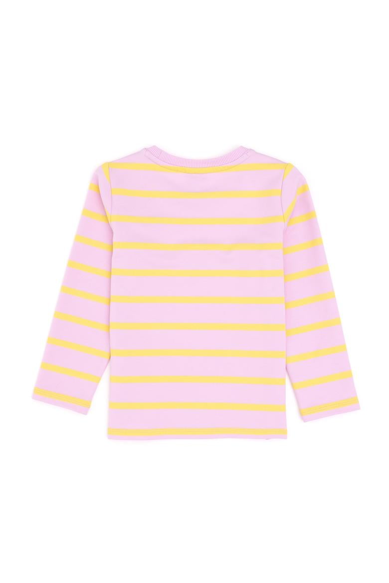 Kız Çocuk Pembe Bisiklet Yaka Sweatshirt - 50296376028