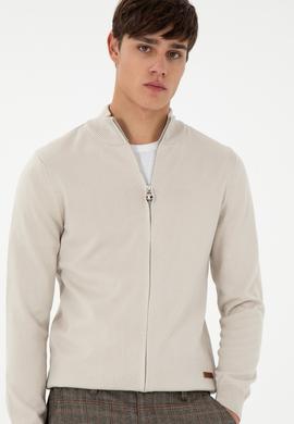 Erkek Taş Basic Triko Hırka - 50298268033