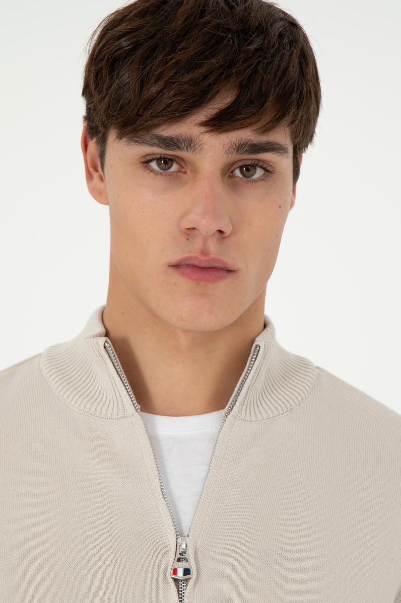 Erkek Taş Basic Triko Hırka