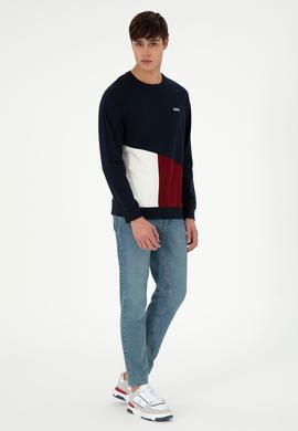 Erkek Lacivert Sweatshirt - 50293405038