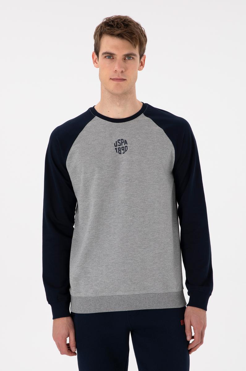 Erkek Gri Melanj Sweatshirt