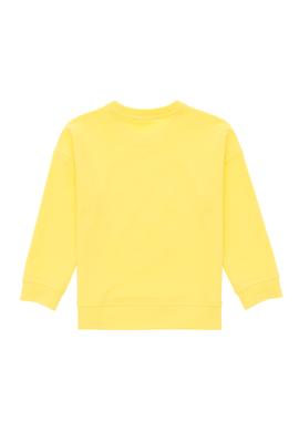 Kız Çocuk Sarı Bisiklet Yaka Sweatshirt - 50296378052