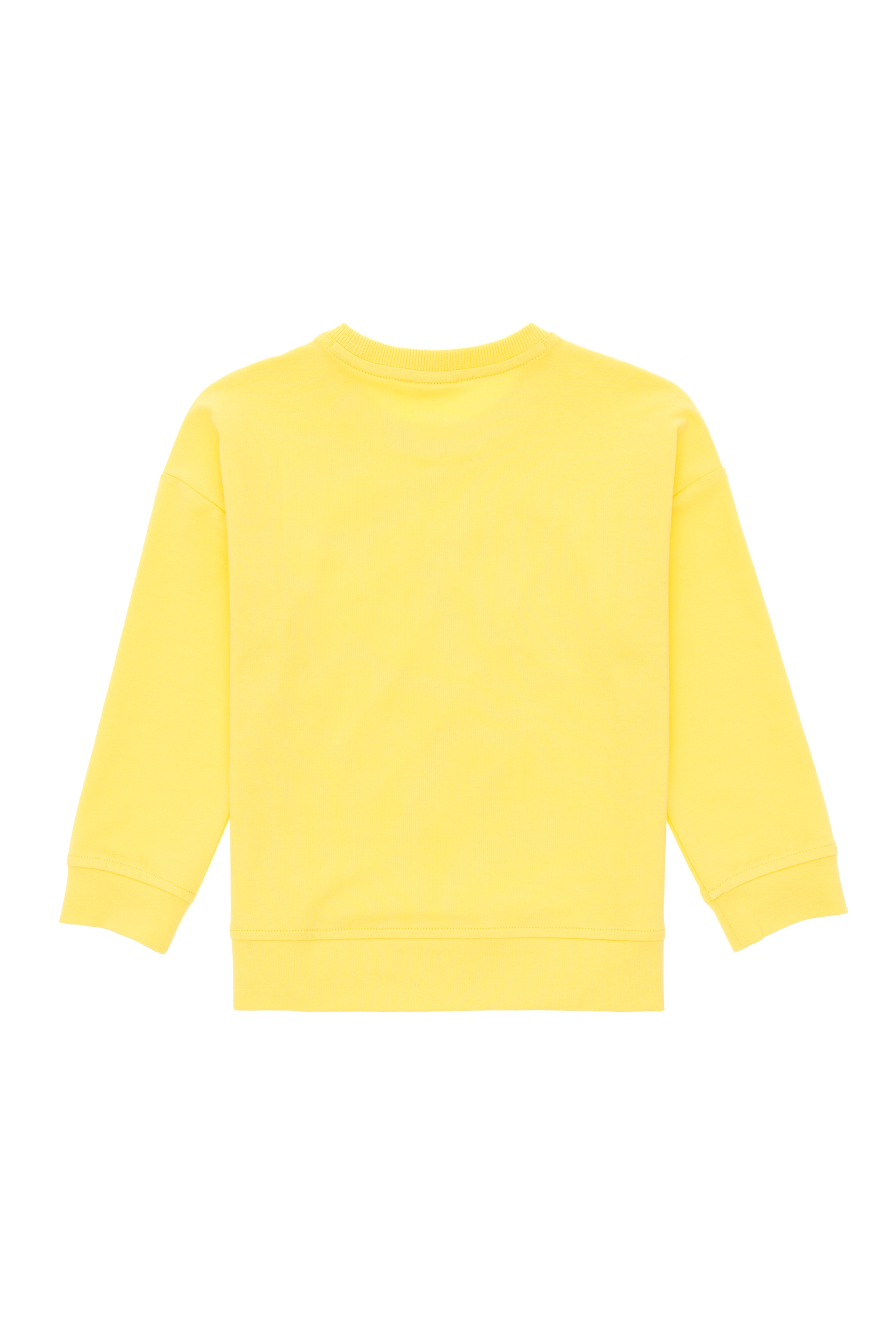 Kız Çocuk Sarı Bisiklet Yaka Sweatshirt - Image 4