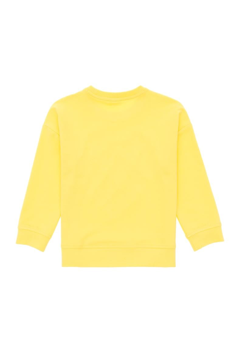 Kız Çocuk Sarı Bisiklet Yaka Sweatshirt - 50296378052