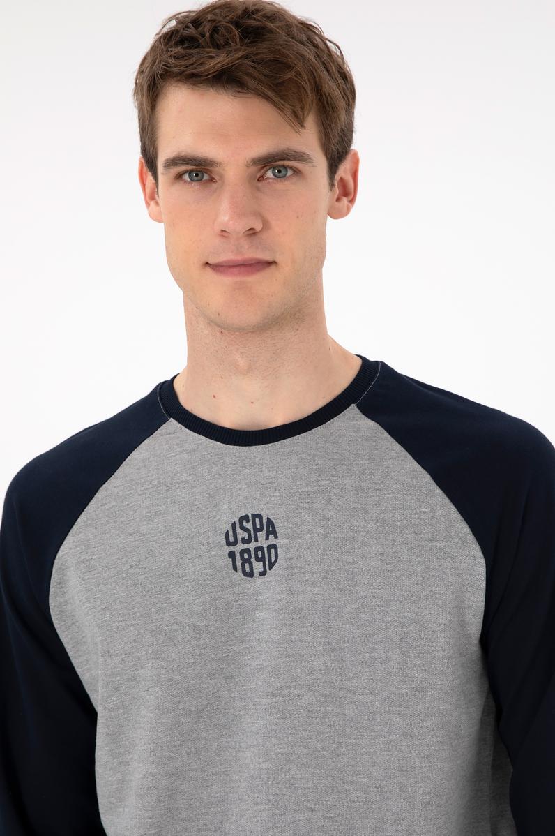 Erkek Gri Melanj Sweatshirt