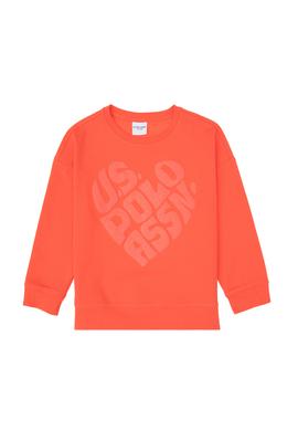 Kız Çocuk Nar Çiçeği Bisiklet Yaka Sweatshirt - 50296378030
