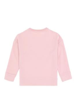 Kız Çocuk Pembe Bisiklet Yaka Sweatshirt - 50296378041