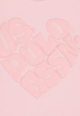 Kız Çocuk Pembe Bisiklet Yaka Sweatshirt - 50296378041