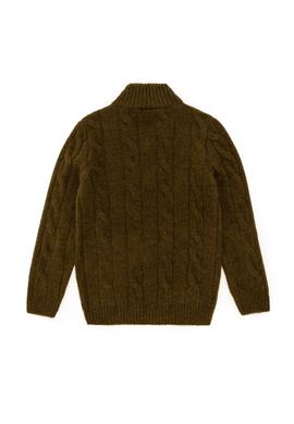 Erkek Çocuk Yarım Fermuarlı Haki Kazak - 50297422058