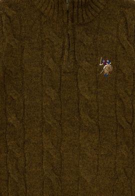 Erkek Çocuk Yarım Fermuarlı Haki Kazak - 50297422058