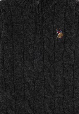 Erkek Çocuk Yarım Fermuarlı Antrasit Melanj Kazak - 50297422038