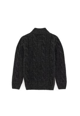 Erkek Çocuk Yarım Fermuarlı Antrasit Melanj Kazak - 50297422038