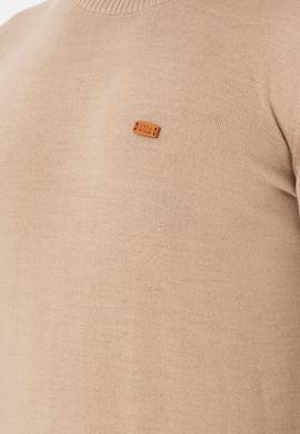 Erkek Slim Fit Bisiklet Yaka Kum Melanj Kazak - 50297040042