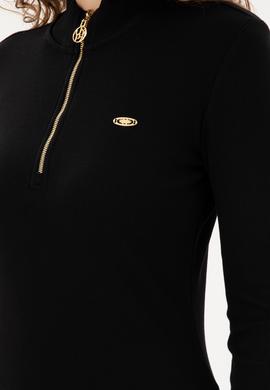 Kadın Siyah Fermuarlı Sweatshirt - 50299040014