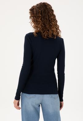Kadın Lacivert Fermuarlı Sweatshirt - 50299040024