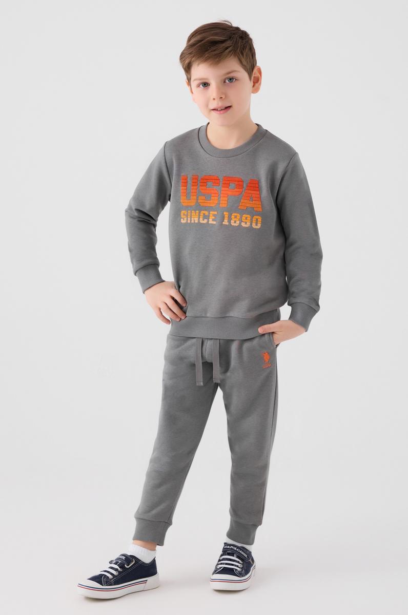 Erkek Çocuk Koyu Gri Pijama Takımı