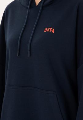 Kadın Lacivert Kapüşonlu Basic  Sweatshirt - 50297324021