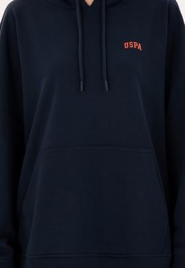 Kadın Lacivert Kapüşonlu Basic  Sweatshirt - 50297324021