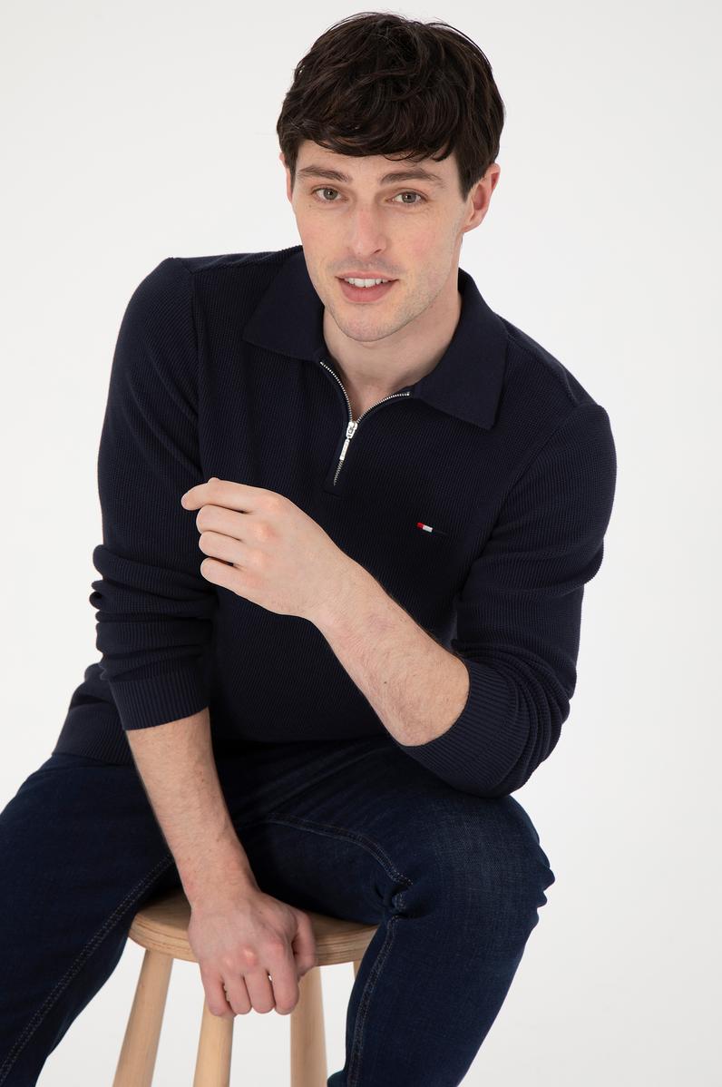 Erkek Lacivert Basic Kazak