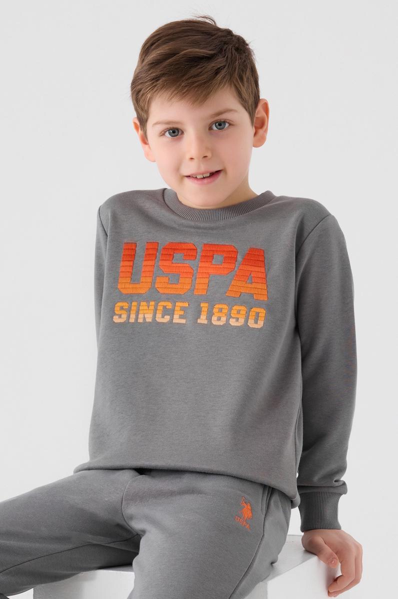 Erkek Çocuk Koyu Gri Pijama Takımı