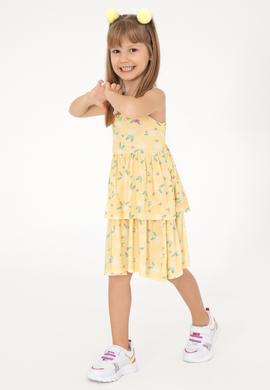 Kız Çocuk Sarı Örme Elbise - 50289160013