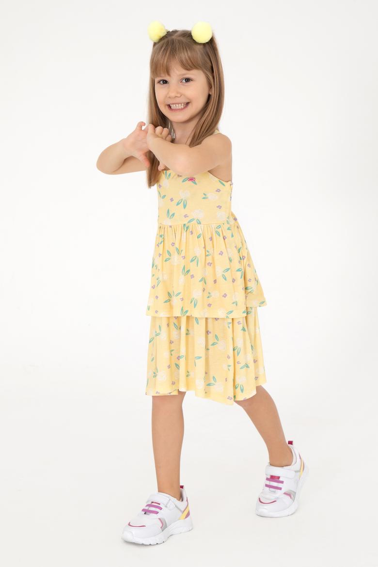 Kız Çocuk Sarı Örme Elbise - 50289160013