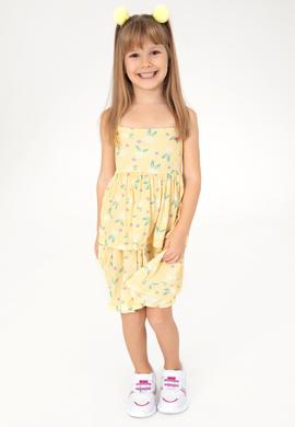 Kız Çocuk Sarı Örme Elbise - 50289160013