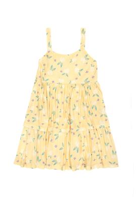 Kız Çocuk Sarı Örme Elbise - 50289160013