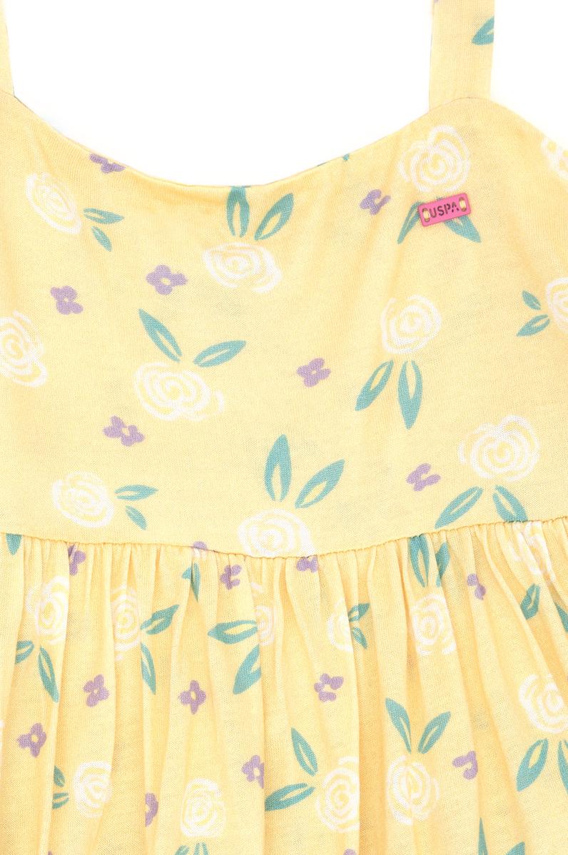 Kız Çocuk Sarı Örme Elbise