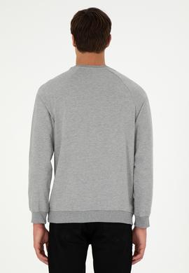 Erkek Gri Melanj Sweatshirt - 50293405059