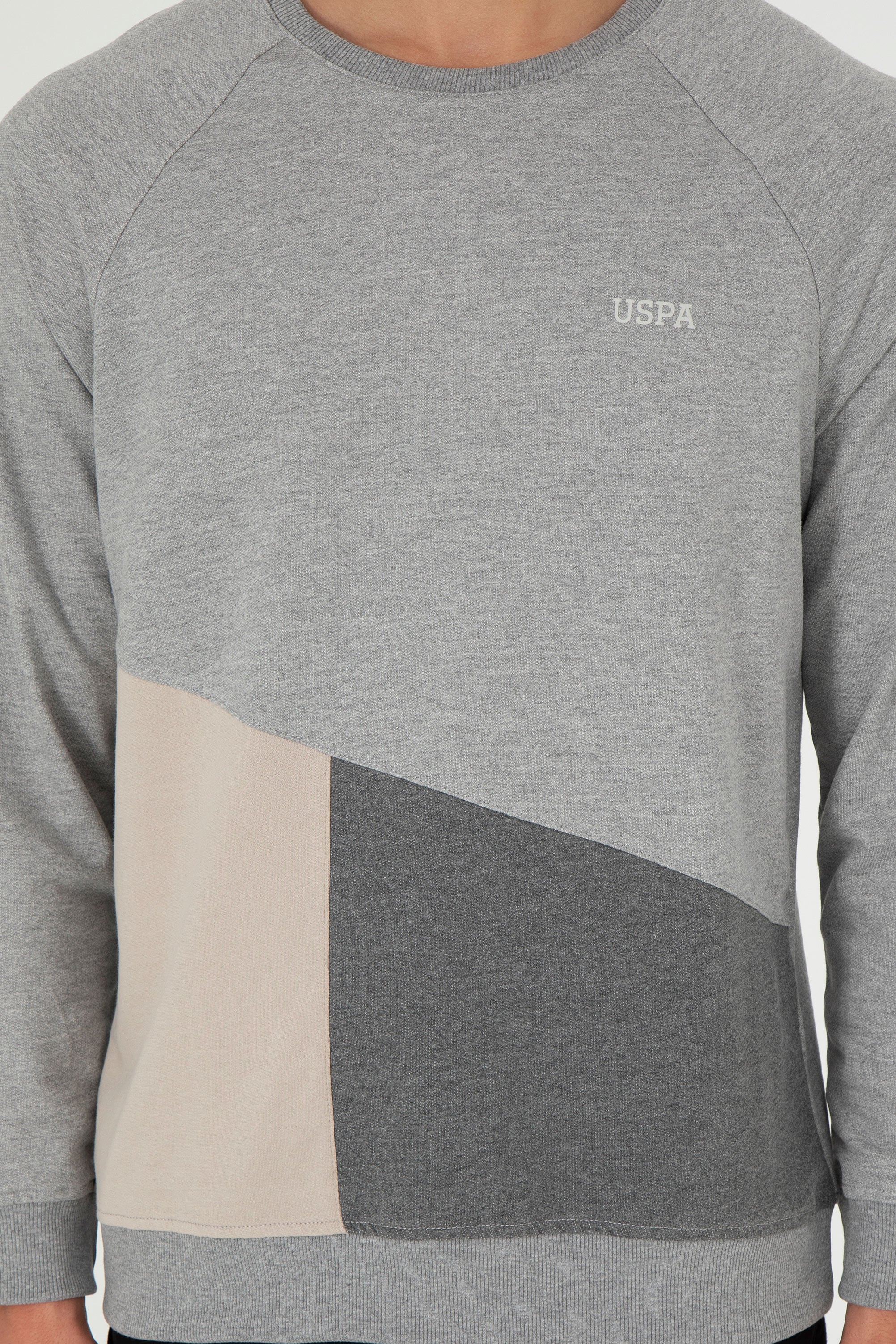 Erkek Gri Melanj Sweatshirt - Image 6