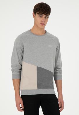 Erkek Gri Melanj Sweatshirt - 50293405059