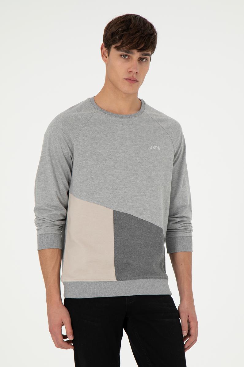 Erkek Gri Melanj Sweatshirt