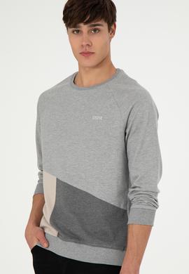 Erkek Gri Melanj Sweatshirt - 50293405059