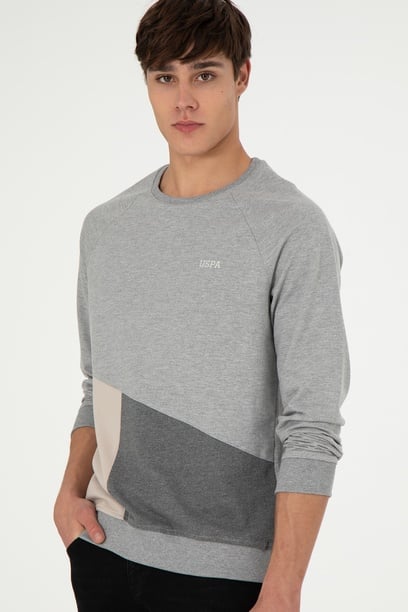 Erkek Gri Melanj Sweatshirt