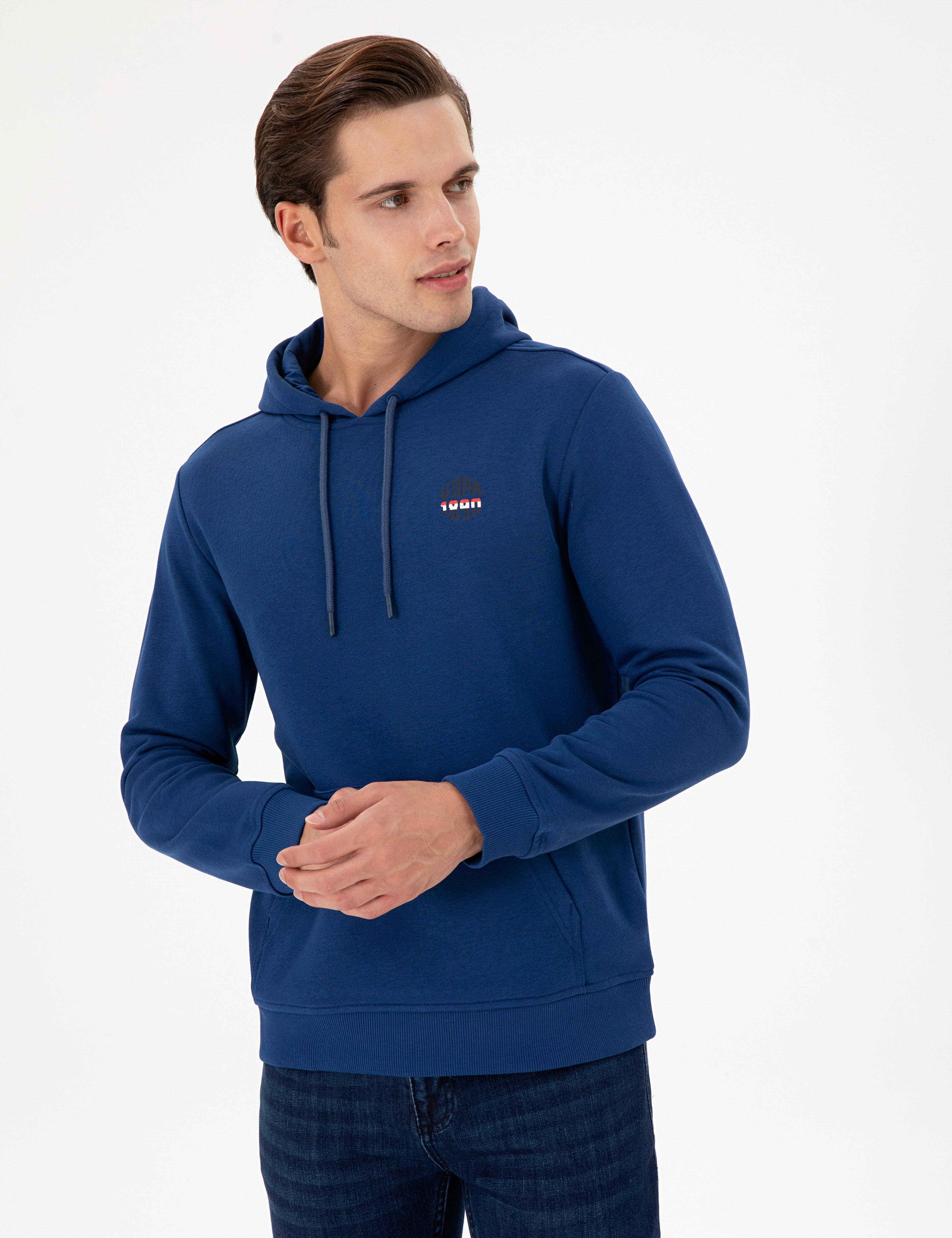 Erkek İndigo Sweatshirt - Image 3