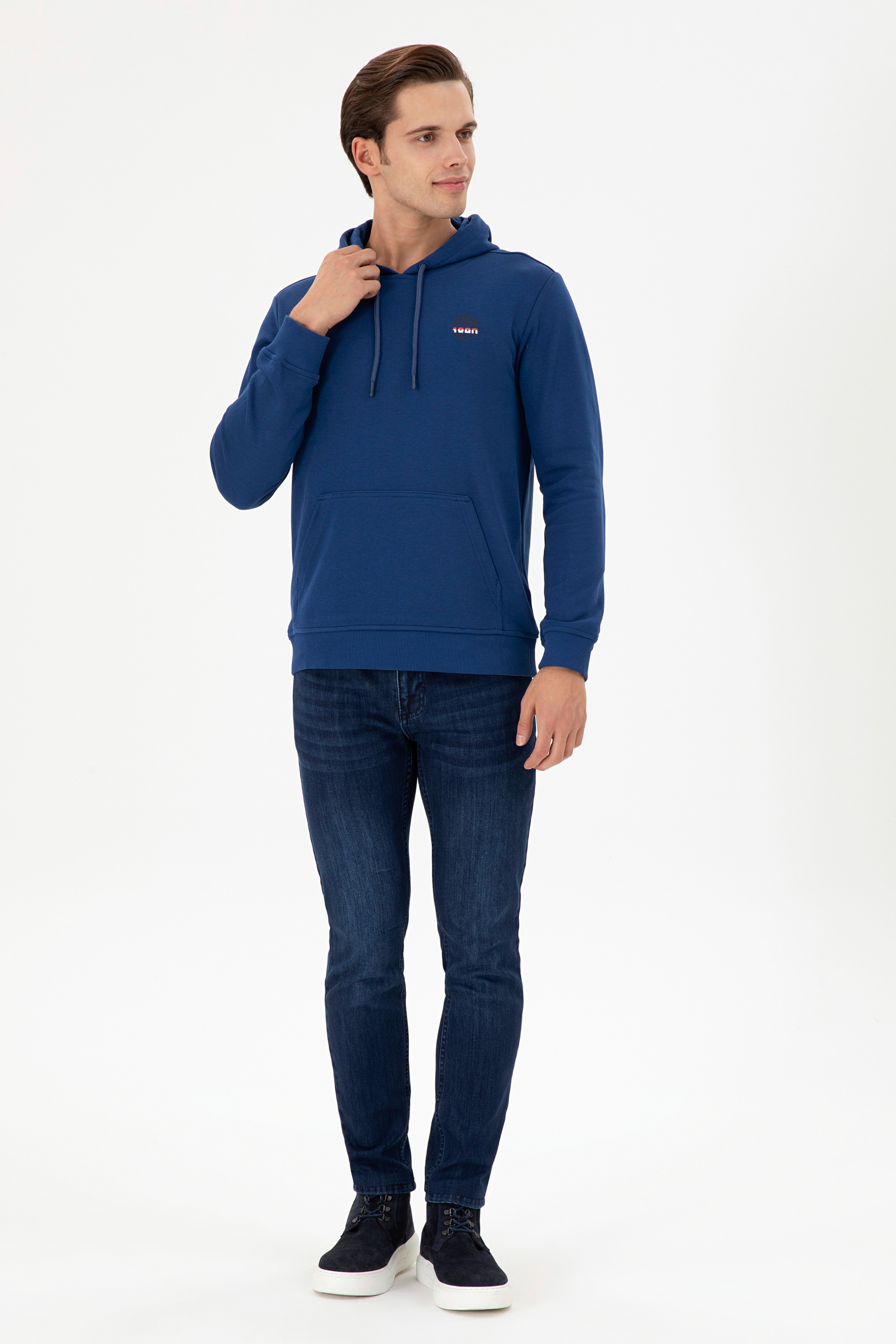 Erkek İndigo Sweatshirt