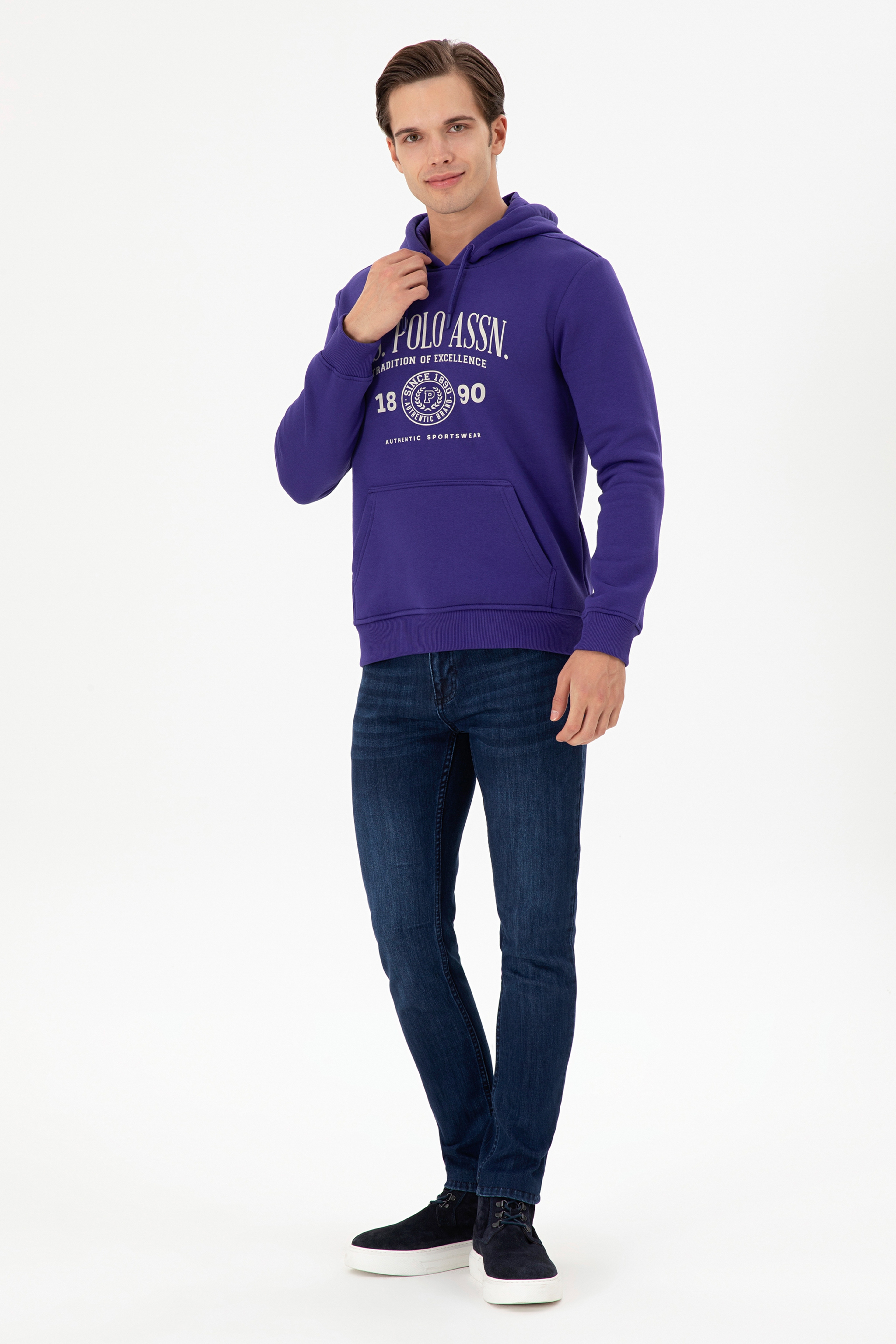 Erkek Mor Sweatshirt
