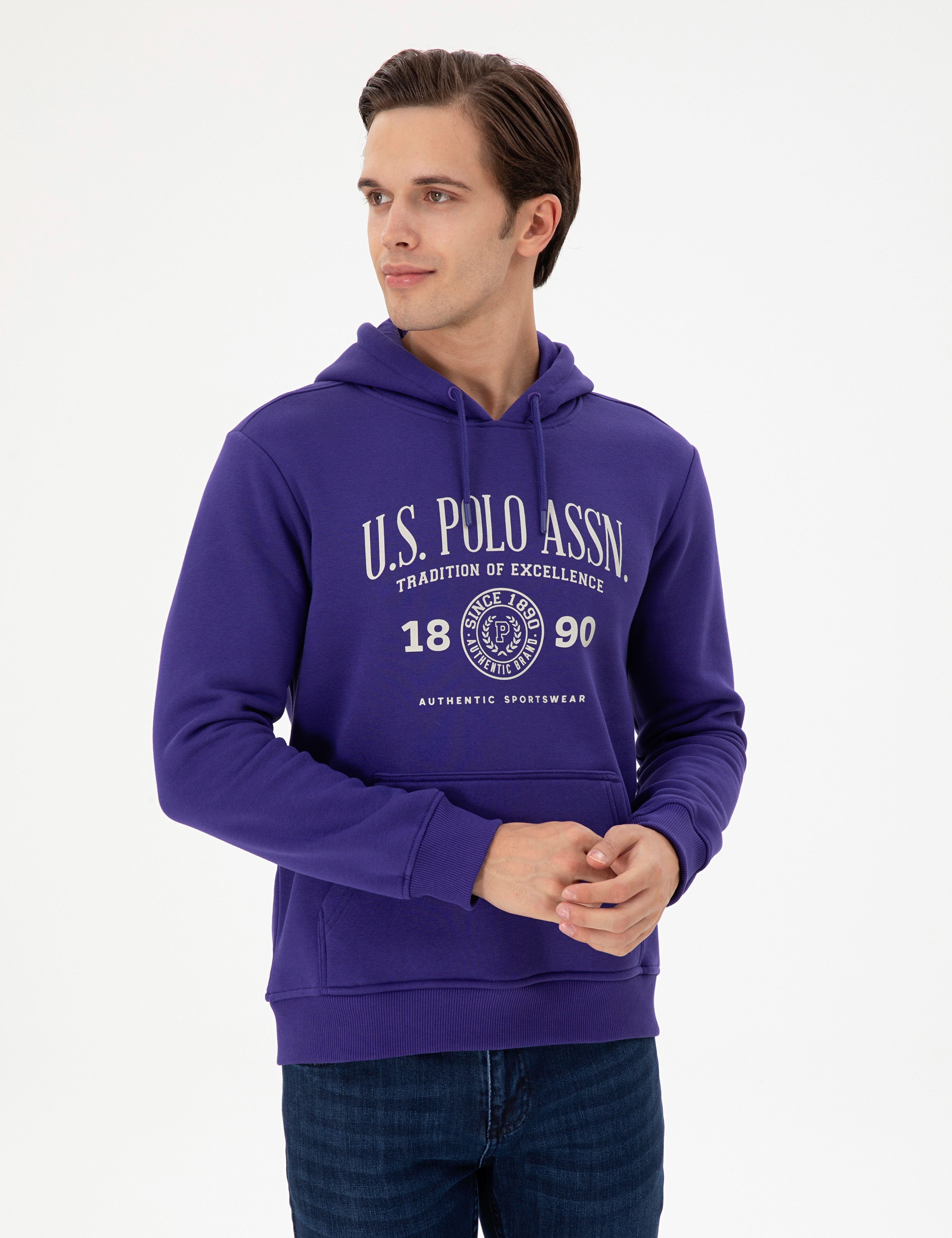 Erkek Mor Sweatshirt - Image 3